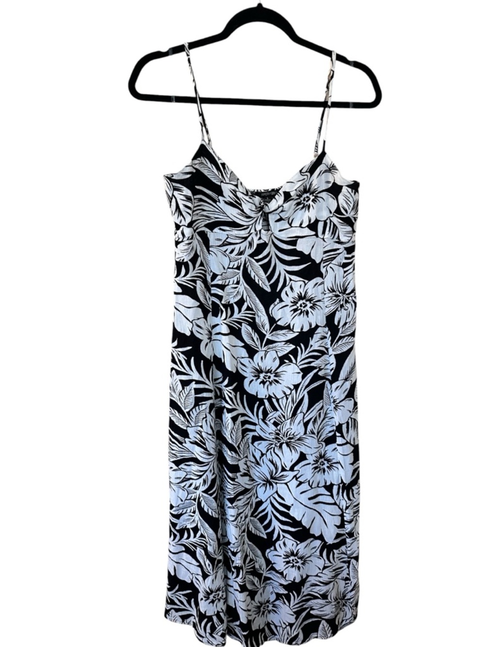 Papermoon Black & White Floral Slip Maxi Dress